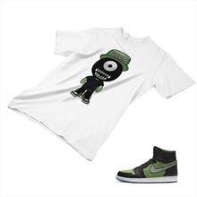 Load image into Gallery viewer, Jordan 1 Black Green Matching Custom Designed T shirt JD 1-70-1 - jd1-70-1a