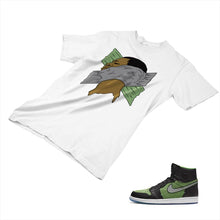 Load image into Gallery viewer, Jordan 1 Black Green Matching Custom Designed T shirt JD 1-70-5 - jd1-70-5a