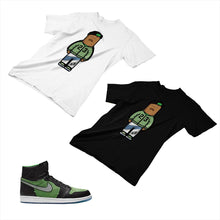 Load image into Gallery viewer, Jordan 1 Black Green Matching Custom Designed T shirt JD 1-70-7 - jd1-70-7