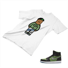 Load image into Gallery viewer, Jordan 1 Black Green Matching Custom Designed T shirt JD 1-70-7 - jd1-70-7a