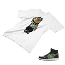 Load image into Gallery viewer, Jordan 1 Black Green Matching Custom Designed T shirt JD 1-70-8 - jd1-70-8a