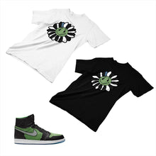 Load image into Gallery viewer, Jordan 1 Black Green Matching Custom Designed T shirt JD 1-70-9 - jd1-70-9