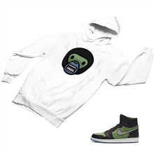 Load image into Gallery viewer, Jordan 1 Black Green Matching Custom Designed Hoodies JD 1-70-10 - jd1-70-H-10a