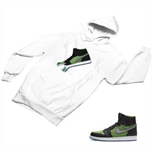 Load image into Gallery viewer, Jordan 1 Black Green Matching Custom Designed Hoodies JD 1-70-15 - jd1-70-H-15a