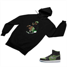 Load image into Gallery viewer, Jordan 1 Black Green Matching Custom Designed Hoodies JD 1-70-17 - jd1-70-H-17b