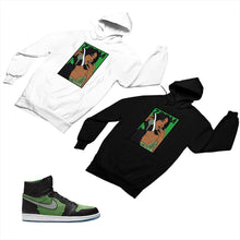 Load image into Gallery viewer, Jordan 1 Black Green Matching Custom Designed Hoodies JD 1-70-19 - jd1-70-H-19