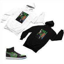 Load image into Gallery viewer, Jordan 1 Black Green Matching Custom Designed Hoodies JD 1-70-22 - jd1-70-H-22