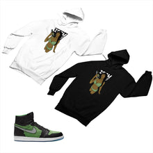 Load image into Gallery viewer, Jordan 1 Black Green Matching Custom Designed Hoodies JD 1-70-4 - jd1-70-H-4