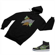 Load image into Gallery viewer, Jordan 1 Black Green Matching Custom Designed Hoodies JD 1-70-5 - jd1-70-H-5b