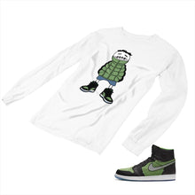 Load image into Gallery viewer, Jordan 1 Black Green Matching Custom Designed Long Sleeve T shirt JD 1-70-14 - jd1-70-L-14a