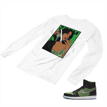 Load image into Gallery viewer, Jordan 1 Black Green Matching Custom Designed Long Sleeve T shirt JD 1-70-19 - jd1-70-L-19a