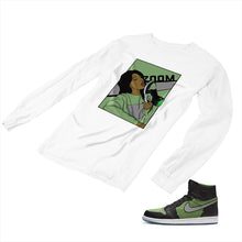 Load image into Gallery viewer, Jordan 1 Black Green Matching Custom Designed Long Sleeve T shirt JD 1-70-2 - jd1-70-L-2a