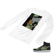 Load image into Gallery viewer, Jordan 1 Black Green Matching Custom Designed Long Sleeve T shirt JD 1-70-3 - jd1-70-L-3a