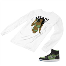 Load image into Gallery viewer, Jordan 1 Black Green Matching Custom Designed Long Sleeve T shirt JD 1-70-4 - jd1-70-L-4a