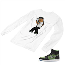 Load image into Gallery viewer, Jordan 1 Black Green Matching Custom Designed Long Sleeve T shirt JD 1-70-6 - jd1-70-L-6a