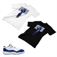 Load image into Gallery viewer, Jordan 11 Concord Matching Custom Designed T shirt JD 11-5-6-22 - jd11-5-6-22