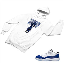 Load image into Gallery viewer, Jordan 11 Concord Matching Custom Designed Hoodies JD 11-5-6-22 - jd11-5-6-H-22a