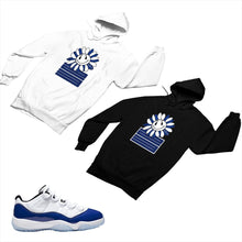 Load image into Gallery viewer, Jordan 11 Concord Matching Custom Designed Hoodies JD 11-5-6-26 - jd11-5-6-H-26