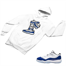 Load image into Gallery viewer, Jordan 11 Concord Matching Custom Designed Hoodies JD 11-5-6-4 - jd11-5-6-H-4a