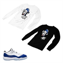 Load image into Gallery viewer, Jordan 11 Concord Matching Custom Long Sleeve T shirt JD 11-5-6-10 - jd11-5-6-L-10