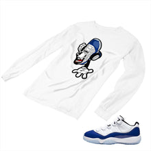 Load image into Gallery viewer, Jordan 11 Concord Matching Custom Long Sleeve T shirt JD 11-5-6-10 - jd11-5-6-L-10a