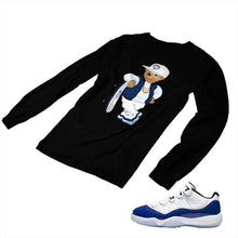 Load image into Gallery viewer, Jordan 11 Concord Matching Custom Long Sleeve T shirt JD 11-5-6-17 - jd11-5-6-L-17b
