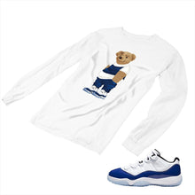 Load image into Gallery viewer, Jordan 11 Concord Matching Custom Long Sleeve T shirt JD 11-5-6-18 - jd11-5-6-L-18a
