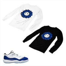 Load image into Gallery viewer, Jordan 11 Concord Matching Custom Long Sleeve T shirt JD 11-5-6-1 - jd11-5-6-L-1