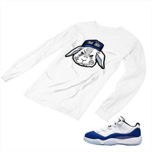 Load image into Gallery viewer, Jordan 11 Concord Matching Custom Long Sleeve T shirt JD 11-5-6-3 - jd11-5-6-L-3a