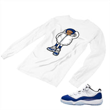 Load image into Gallery viewer, Jordan 11 Concord Matching Custom Long Sleeve T shirt JD 11-5-6-5 - jd11-5-6-L-5a