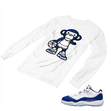 Load image into Gallery viewer, Jordan 11 Concord Matching Custom Long Sleeve T shirt JD 11-5-6-6 - jd11-5-6-L-6a