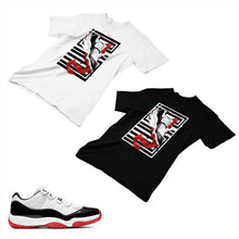 Load image into Gallery viewer, Jordan 11 White Bred Matching Custom Designed T shirt JD 11-5-7-29 - jd11-5-7-29