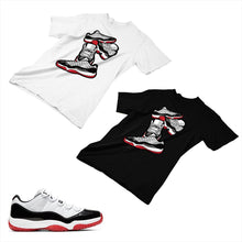 Load image into Gallery viewer, Jordan 11 White Bred Matching Custom Designed T shirt JD 11-5-7-9 - jd11-5-7-9
