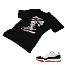 Load image into Gallery viewer, Jordan 11 White Bred Matching Custom Designed T shirt JD 11-5-7-9 - jd11-5-7-9b