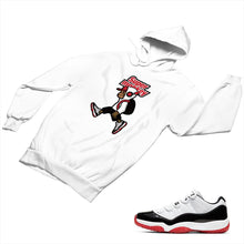 Load image into Gallery viewer, Jordan 11 White Bred Matching Custom Designed Hoodies JD 11-5-7-11 - jd11-5-7-H-11a