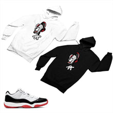 Load image into Gallery viewer, Jordan 11 White Bred Matching Custom Designed Hoodies JD 11-5-7-14 - jd11-5-7-H-14