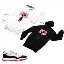 Load image into Gallery viewer, Jordan 11 White Bred Matching Custom Designed Hoodies JD 11-5-7-17 - jd11-5-7-H-17