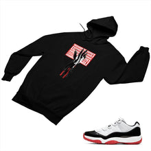 Load image into Gallery viewer, Jordan 11 White Bred Matching Custom Designed Hoodies JD 11-5-7-17 - jd11-5-7-H-17b
