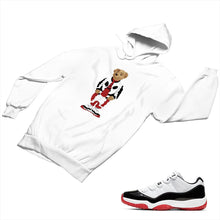 Load image into Gallery viewer, Jordan 11 White Bred Matching Custom Designed Hoodies JD 11-5-7-21 - jd11-5-7-H-21a