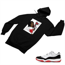 Load image into Gallery viewer, Jordan 11 White Bred Matching Custom Designed Hoodies JD 11-5-7-5 - jd11-5-7-H-5b
