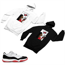 Load image into Gallery viewer, Jordan 11 White Bred Matching Custom Designed Hoodies JD 11-5-7-6 - jd11-5-7-H-6