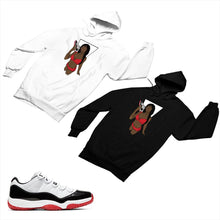 Load image into Gallery viewer, Jordan 11 White Bred Matching Custom Designed Hoodies JD 11-5-7-7 - jd11-5-7-H-7
