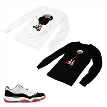 Load image into Gallery viewer, Jordan 11 White Bred Matching Custom Long Sleeve T shirt JD 11-5-7-10 - jd11-5-7-L-10