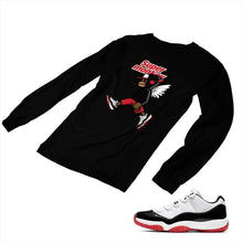 Load image into Gallery viewer, Jordan 11 White Bred Matching Custom Long Sleeve T shirt JD 11-5-7-12 - jd11-5-7-L-12b