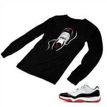 Load image into Gallery viewer, Jordan 11 White Bred Matching Custom Long Sleeve T shirt JD 11-5-7-16 - jd11-5-7-L-16b