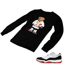 Load image into Gallery viewer, Jordan 11 White Bred Matching Custom Long Sleeve T shirt JD 11-5-7-22 - jd11-5-7-L-22b