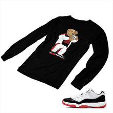 Load image into Gallery viewer, Jordan 11 White Bred Matching Custom Long Sleeve T shirt JD 11-5-7-23 - jd11-5-7-L-23b