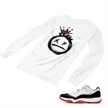 Load image into Gallery viewer, Jordan 11 White Bred Matching Custom Long Sleeve T shirt JD 11-5-7-8 - jd11-5-7-L-8a