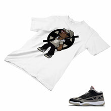 Load image into Gallery viewer, Jordan 11 Black Cement Matching Custom Designed T shirt JD 11-5-8-11 - jd11-5-8-11a