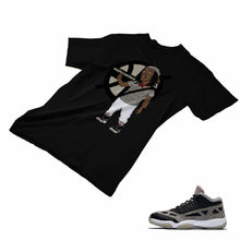 Load image into Gallery viewer, Jordan 11 Black Cement Matching Custom Designed T shirt JD 11-5-8-16 - jd11-5-8-16b